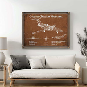 Cessna Citation Mustang Original Blueprint Art