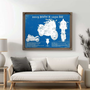 2019 BMW R1250RS Vintage Blueprint Auto Print