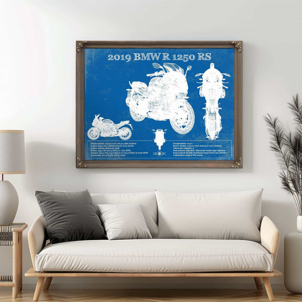 2019 BMW R1250RS Vintage Blueprint Auto Print