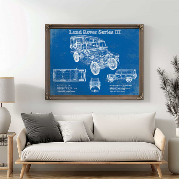 Land Rover Series III 109" Blueprint Vintage Auto Patent Print