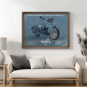 Harley-Davidson FLSB Sport Glide Blueprint Motorcycle Patent Print