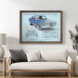 Camaro SS 1967 Original Vintage Car Print