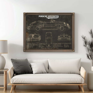 Porsche Speedster 356A 1600 Vintage Auto Print