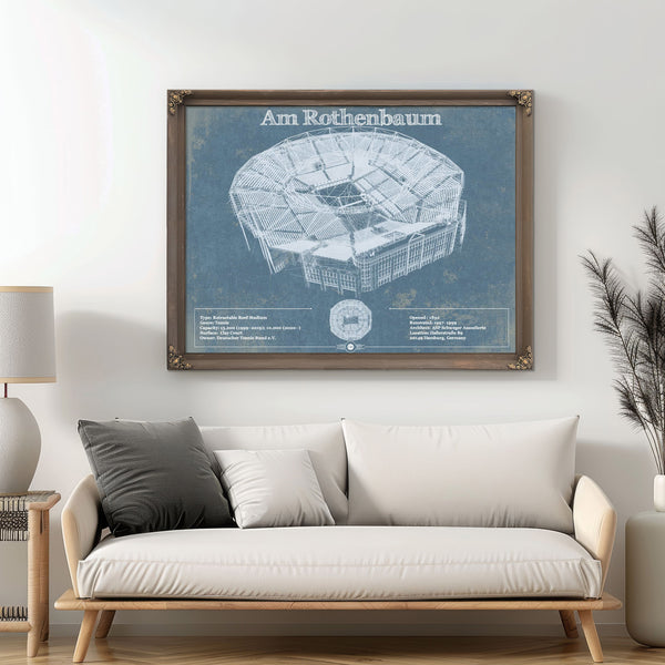 Tennisstadion Am Rothenbaum - German Open Tennis Championships Blueprint Vintage Print