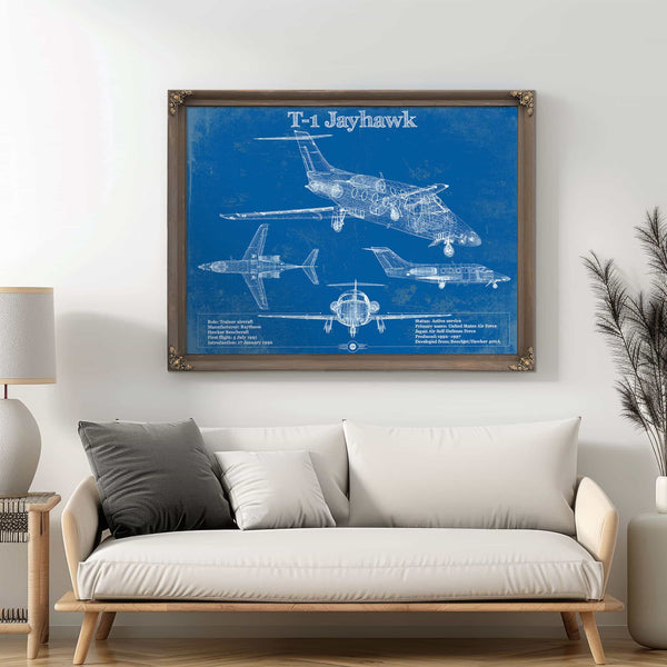 T-1 Jayhawk Vintage Blueprint Coffee Cup