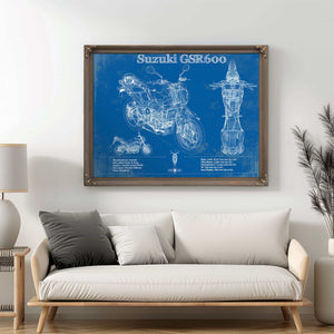 Suzuki GSR600 Blueprint Motorcycle Patent Print