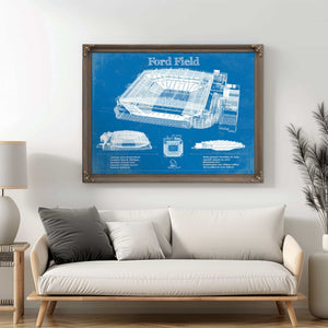 Vintage Detroit Lions Ford Field Vintage Wall Art