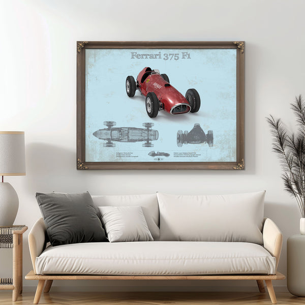 Vintage Ferrari 375 Formula One Race Car Print