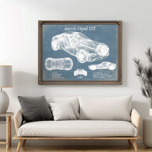 2016 Opel GT Concept Original Vintage Car Print