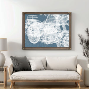 Kawasaki Police 1000 Vintage Blueprint Motorcycle Patent Print