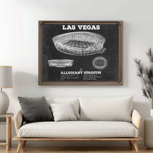 Las Vegas Raiders Allegiant Stadium Vintage Football Print