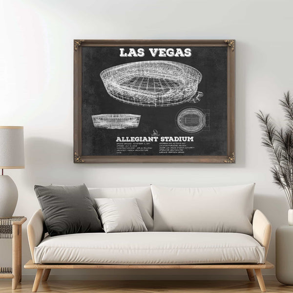Las Vegas Raiders Allegiant Stadium Vintage Football Print