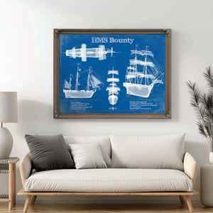 HM Armed Vessel Bounty Blueprint Original Wall Art