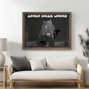 Apollo Lunar Module (LEM) NASA Aviation Blueprint Print