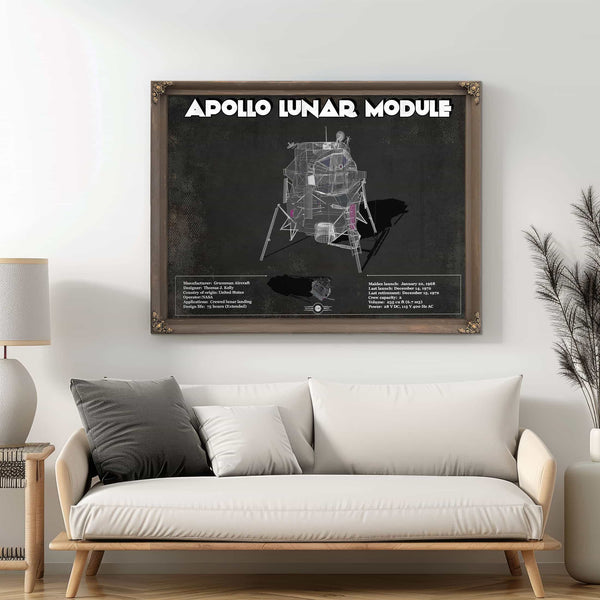 Apollo Lunar Module (LEM) NASA Aviation Blueprint Print