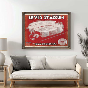 Vintage San Francisco 49ers - Levi's Stadium NFL Print