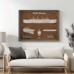 Titanic Blueprint Original Wall Art