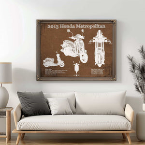 2013 Honda Metropolitan Vintage Blueprint Auto Print