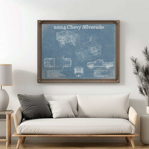 2024 Chevrolet Silverado Vintage Blueprint Auto Print