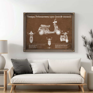Vintage 2018 - 2020 Vespa Primavera 150 Patent Print