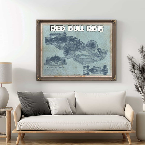 Red Bull RB15 2019 Blueprint Formula One Race Car Print