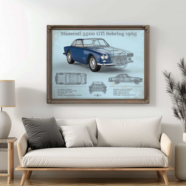 Maserati 3500 Gti Sebring Vintage Car Blueprint