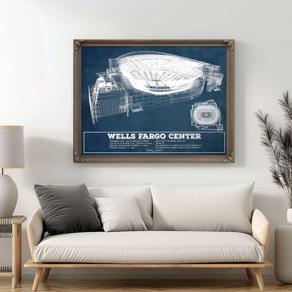 Philadelphia Flyers Wells Fargo Center Philadelphia Seating Chart - Vintage Hockey Print