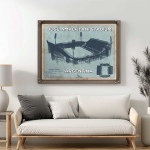 Argentina Rugby - Vintage JosÃ© Amalfitani Stadium Print