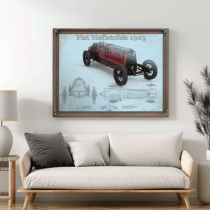 Fiat Mephistopheles Blueprint Vintage Auto Print