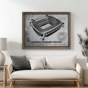 Real Madrid Football Club - Santiago Bernabéu Stadium Stadium Soccer Team Color Print