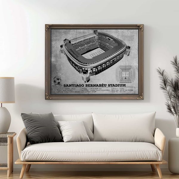 Real Madrid Football Club - Santiago Bernabéu Stadium Stadium Soccer Team Color Print