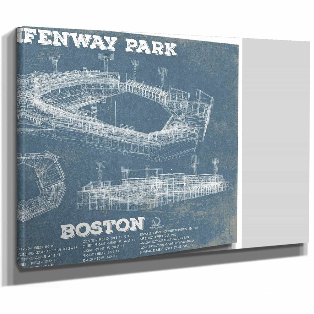 Vintage Boston Red Sox - Fenway Park Baseball Print