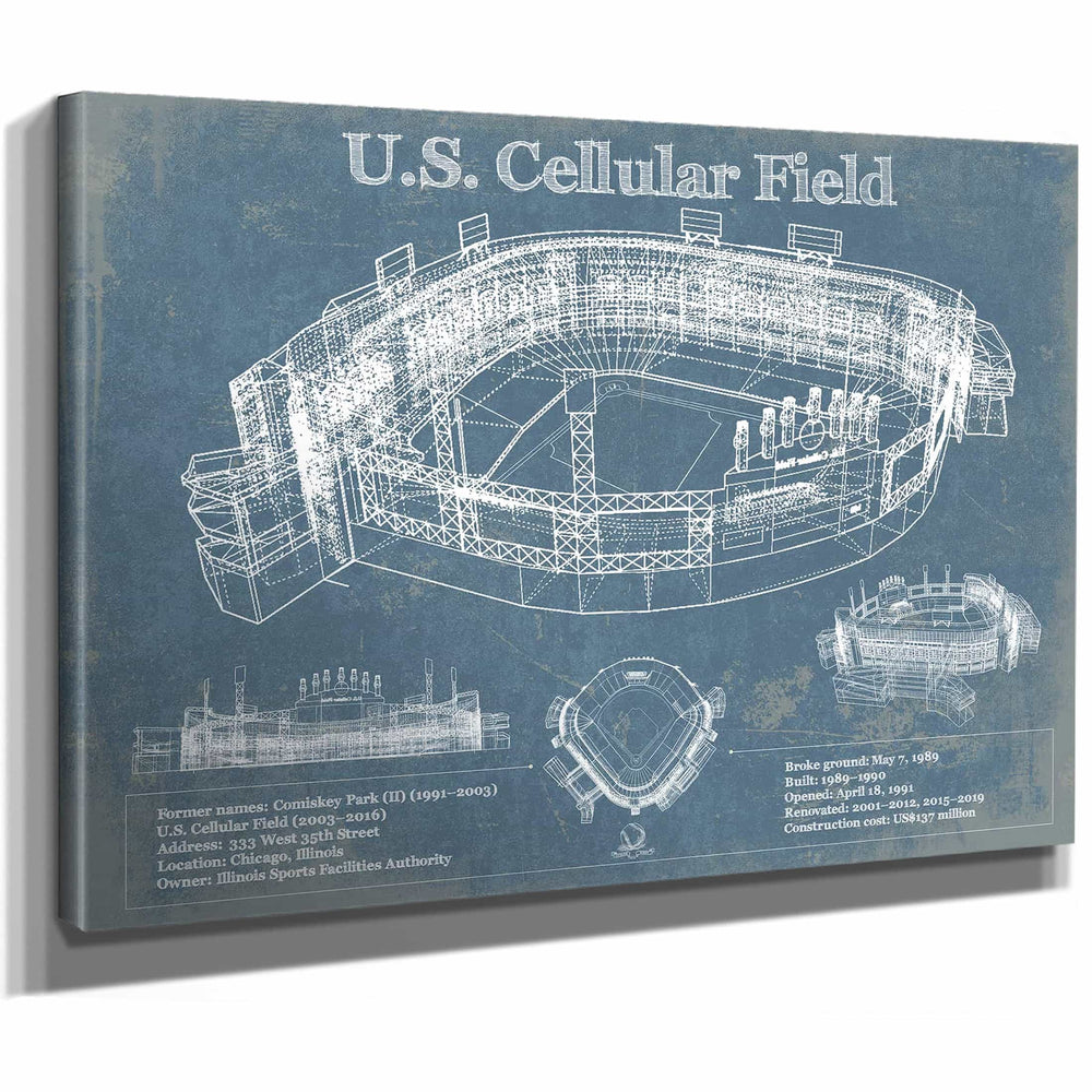 U.S. Cellular Field - Chicago White Sox Vintage Baseball Fan Print