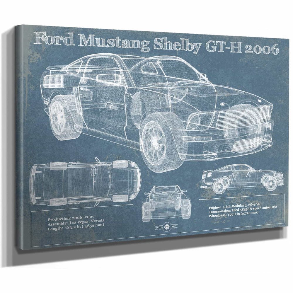 Ford Mustang Shelby GT-H 2006 Original Blueprint Art