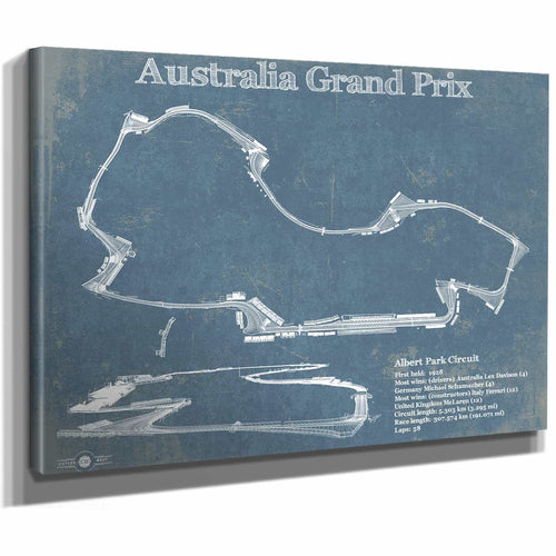 Australian Grand Prix Formula One Blueprint Race Track Print