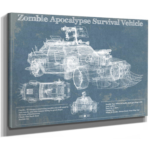 Zombie Apocalypse Survival Vehicle Original Patent Print
