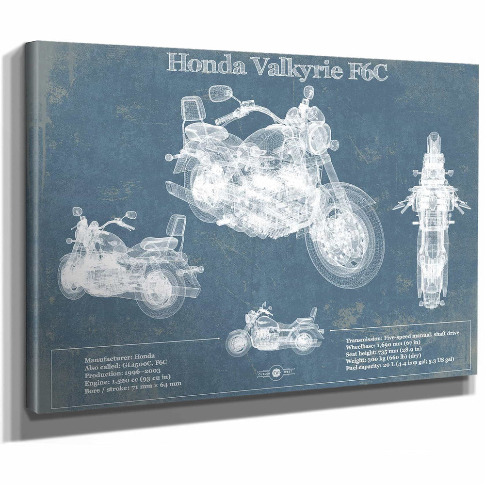 Honda Valkyrie F6C Blueprint Motorcycle Patent Print