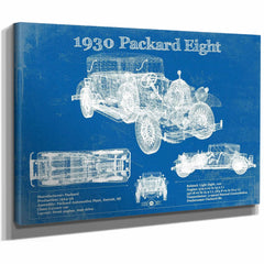 1930 Packard Eight Vintage Blueprint Auto Print