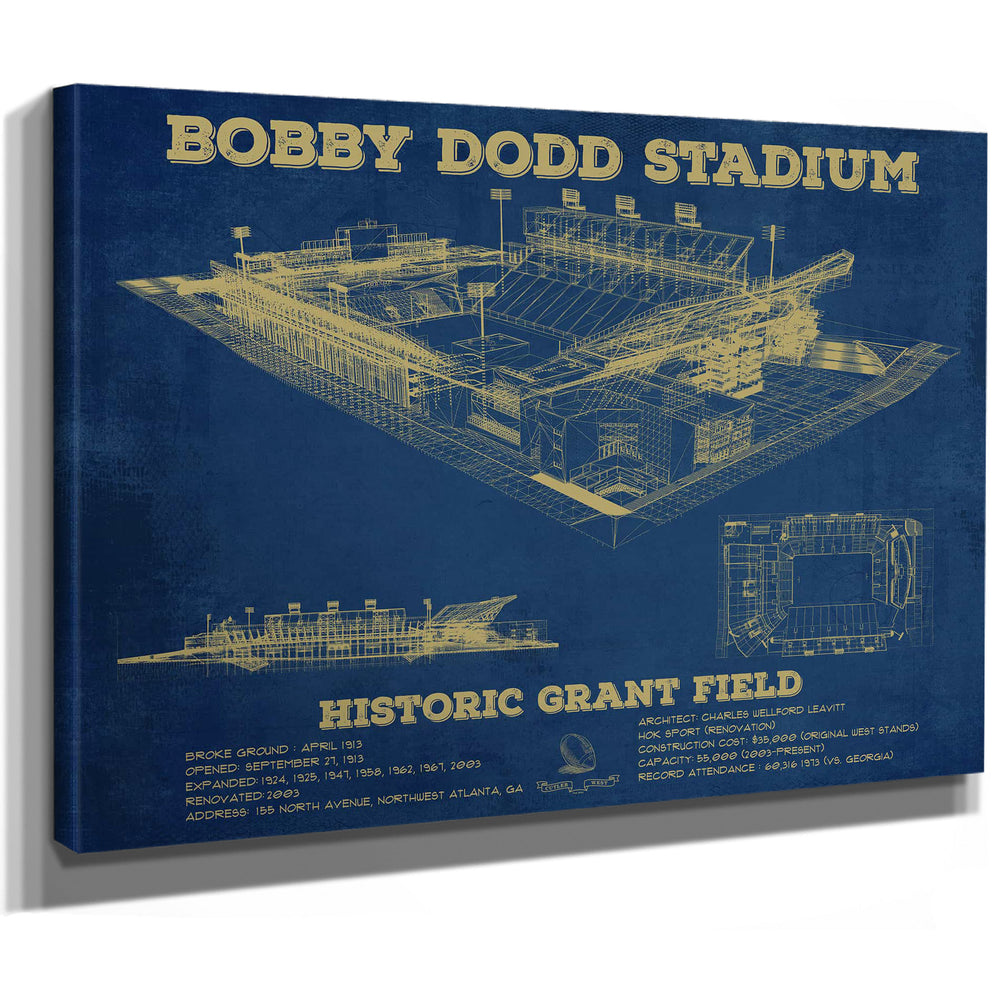 Georgia Tech Yellow Jackets - Bobby Dodd Stadium at Historic Grant Field Team Color