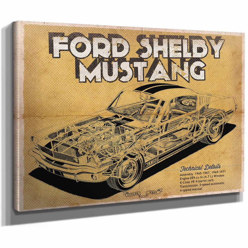 Vintage Ford Shelby Mustang Sports Car Print