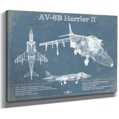 McDonnell Douglas AV-8B Harrier II Patent Blueprint Original Design Wall Art