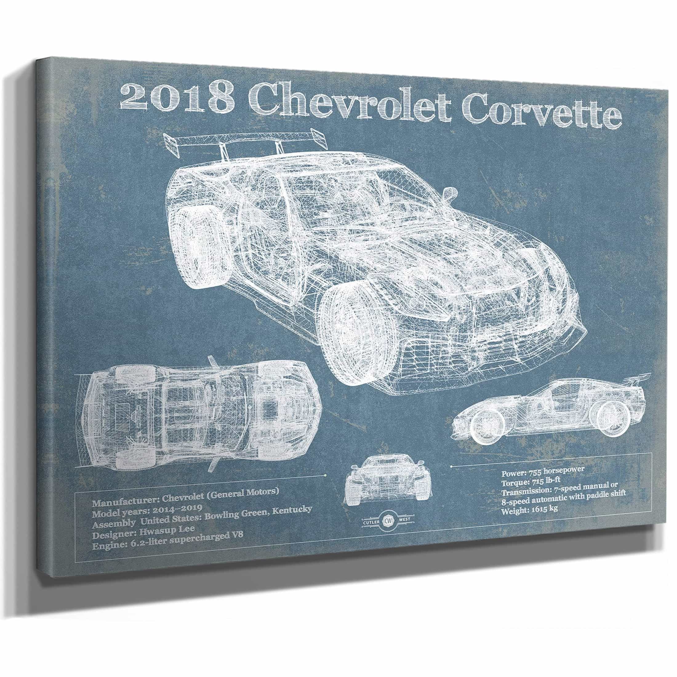 2018 Chevrolet Corvette C7 ZR1 Wall Art Print | Cutler West