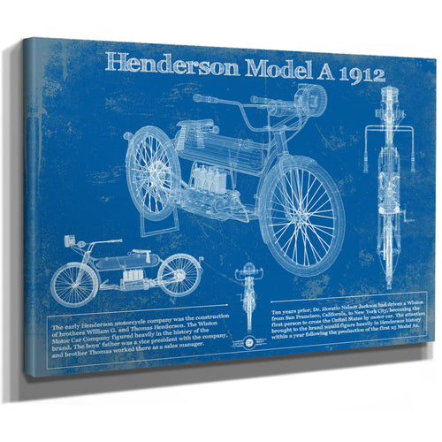 Henderson Model A 1912 Motorcycle Patent Print