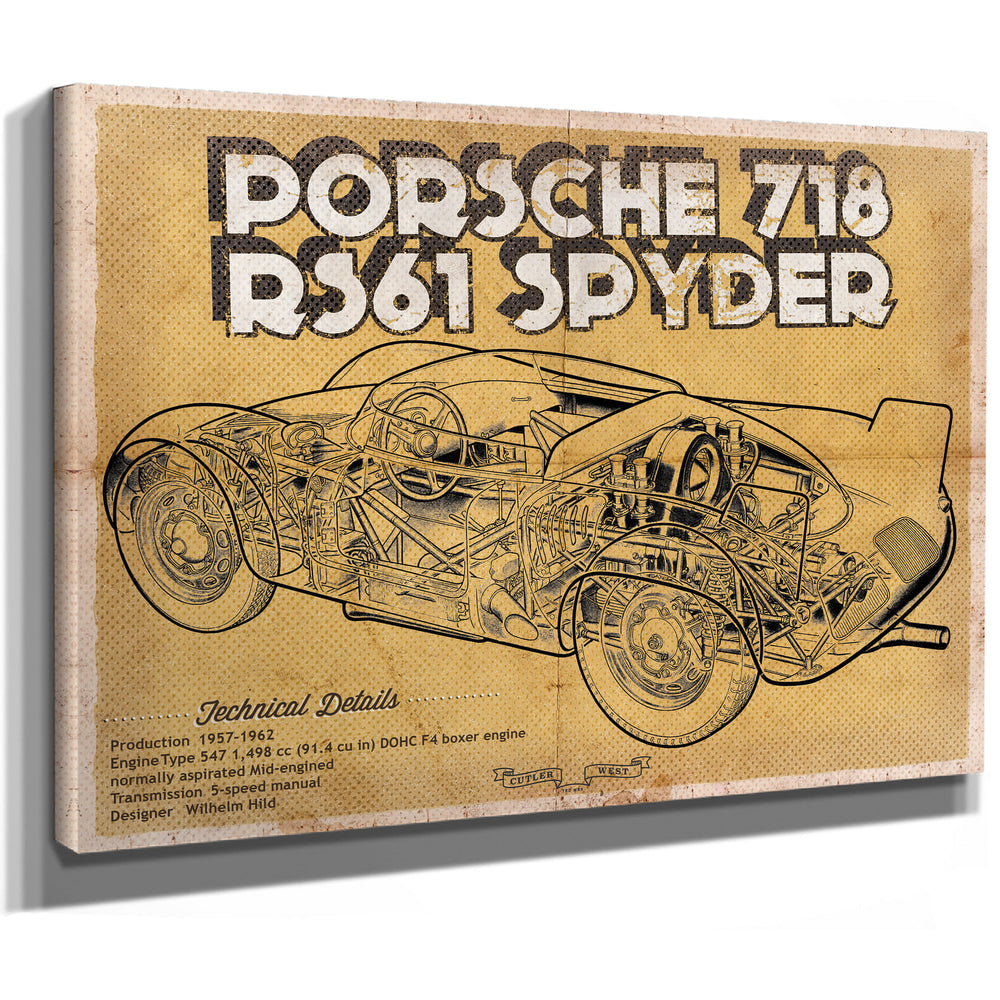 Porsche 718 Spyder Racing Sports Car Print