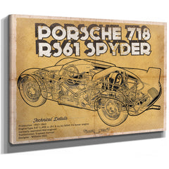 Porsche 718 Spyder Racing Sports Car Print