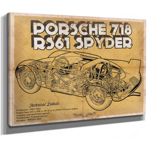 Porsche 718 Spyder Racing Sports Car Print