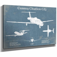 Cessna Citation CJ3 Original Blueprint Art