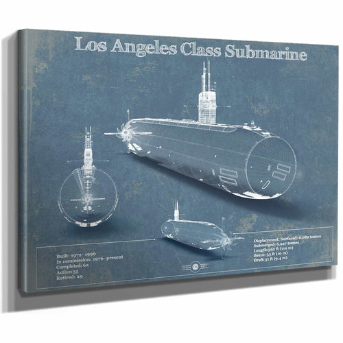 Los Angeles-class submarine Blueprint Patent Original Art