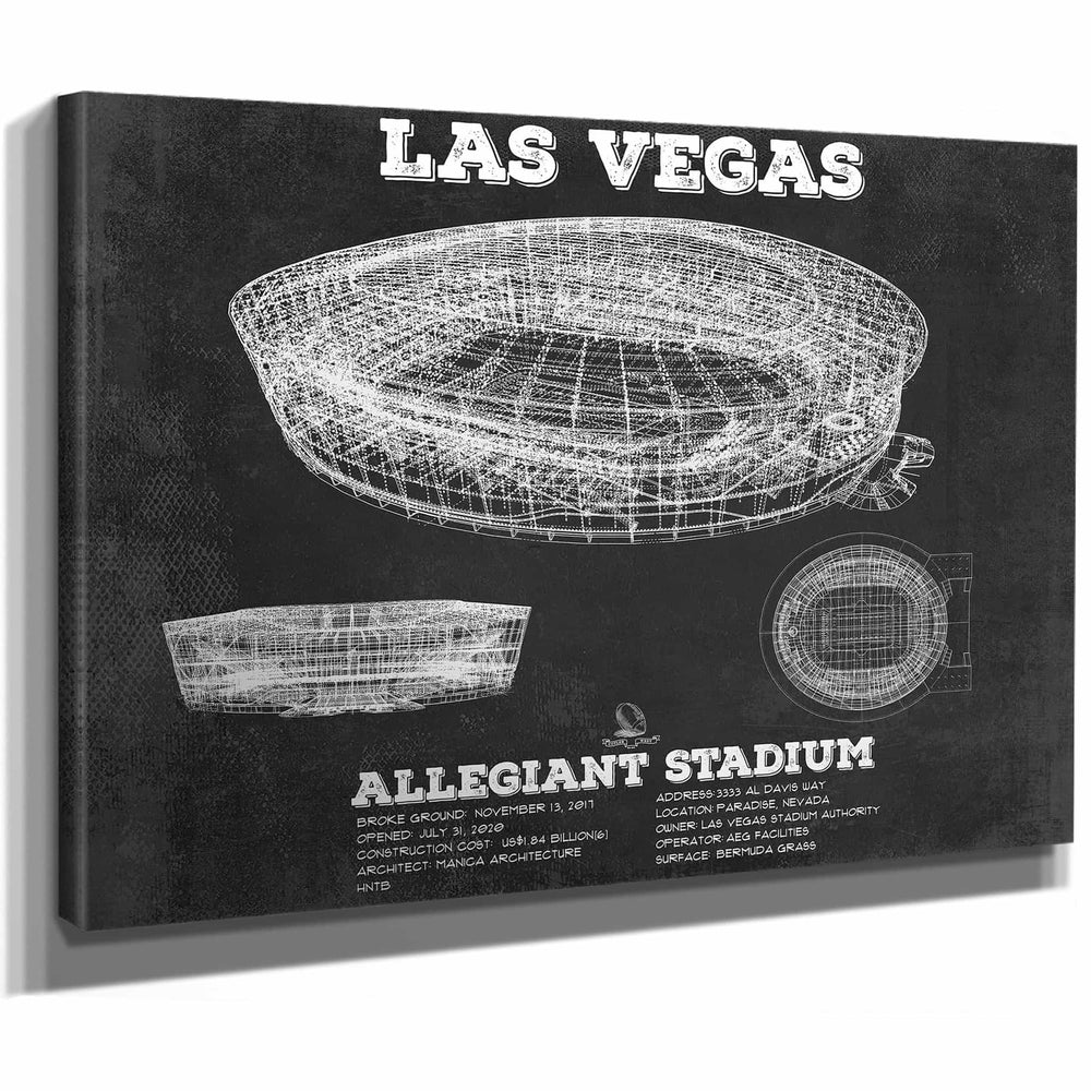 Las Vegas Raiders Allegiant Stadium Vintage Football Print