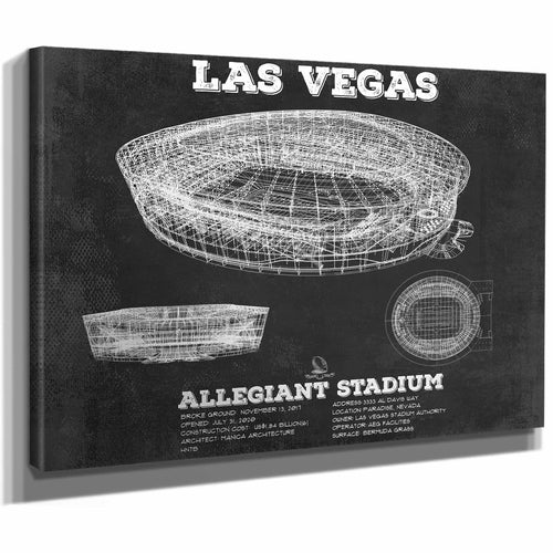 Las Vegas Raiders Allegiant Stadium Vintage Football Print